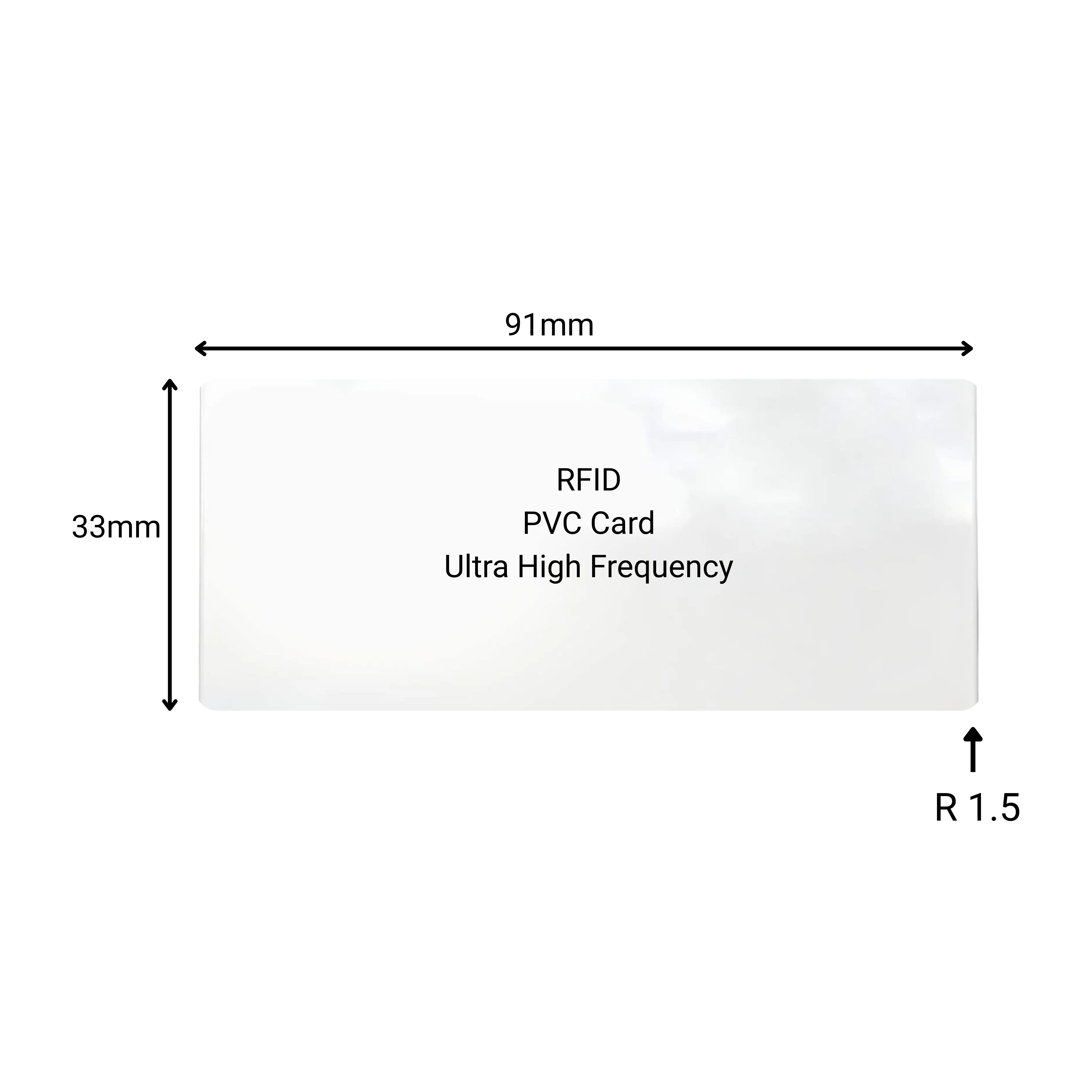 PVC Card | UHF | 91x33mm