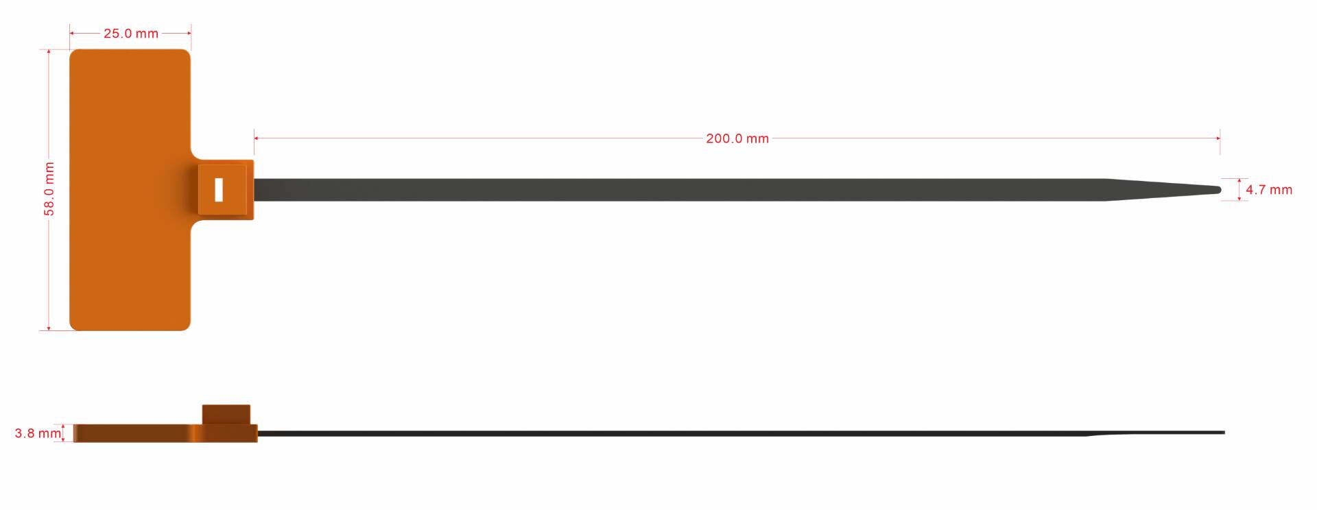 Cable Tie Tag | UHF | 225x58mm - The RFID Company