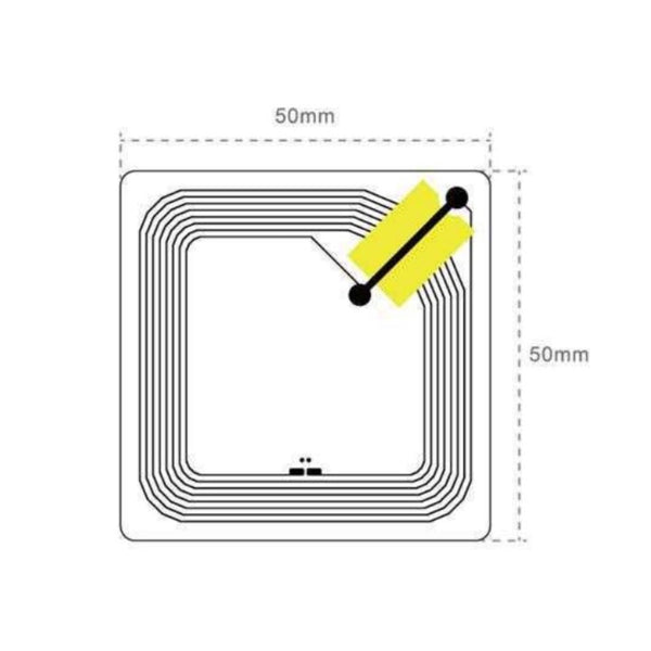 DOP Label NFC TRC300 50x50mm