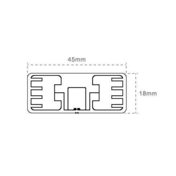 DOP Label UHF TRC842 45x18mm