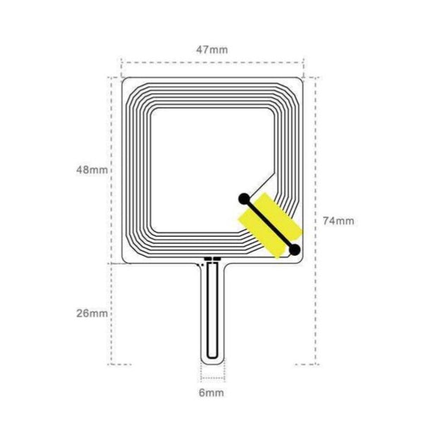 DOP Tamper-Proof Label NFC TRC300TT 74x47mm