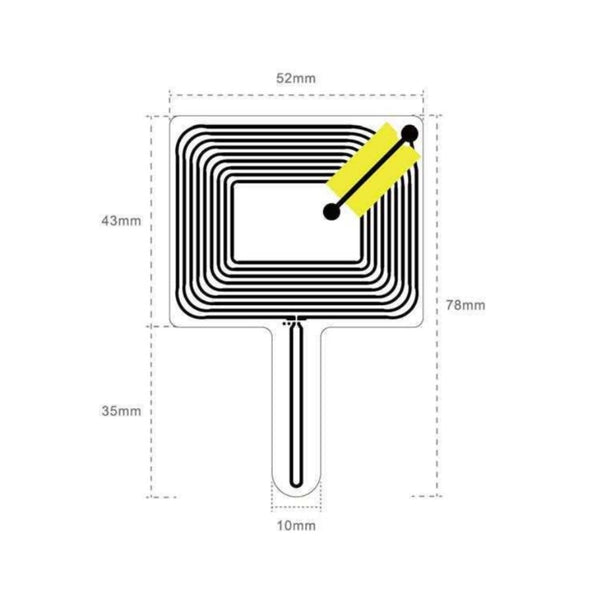 DOP Tamper-Proof Label NFC TRC350TT 52x78mm