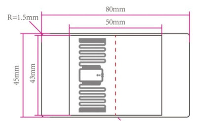 Flag Label | UHF | 80x45mm