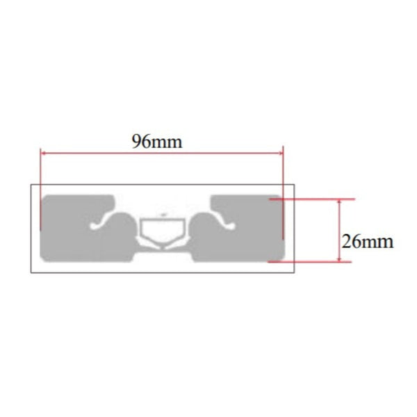 UHF Label 100x30mm