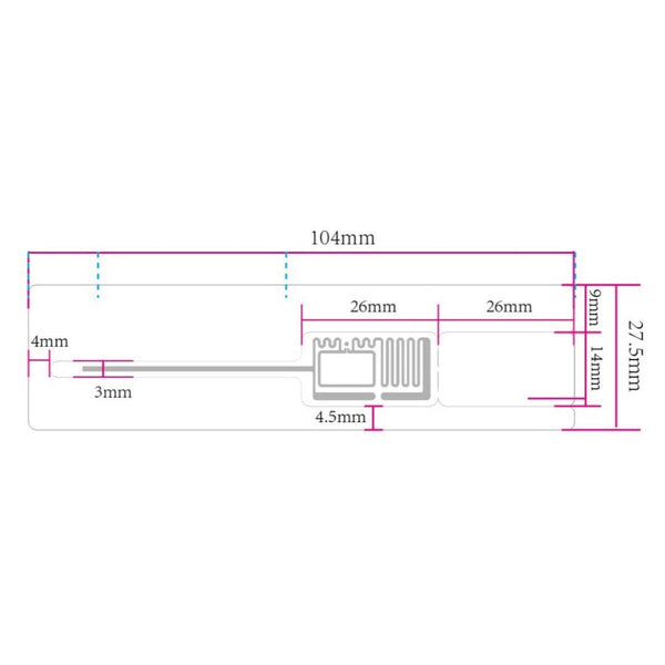 UHF Label 104x27.5mm