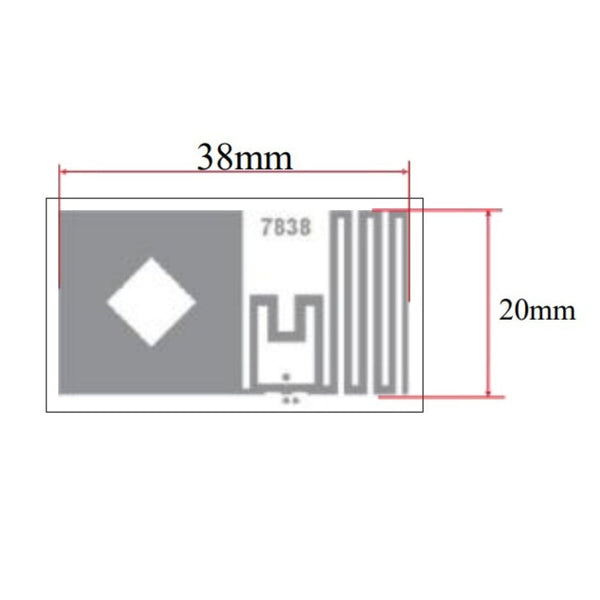 UHF Label 42x24mm