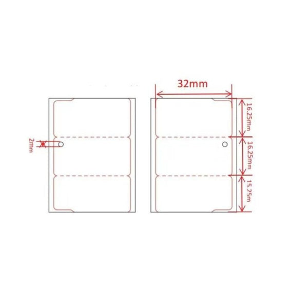 UHF Label 47.75x32mm